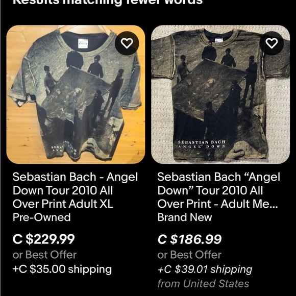 Vintage Y2K Sebastian Bach Angel Down Tour / 2009-2010 / AOP / Medium - Picture 10 of 10